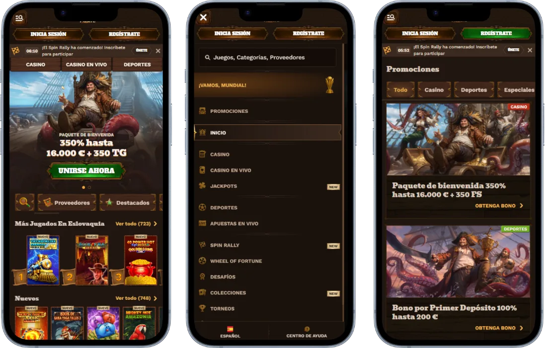 FatPirate Casino en el móvil